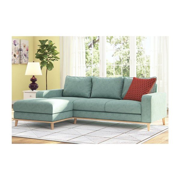 Türkiz sarokkanapé (bal oldali) Beata – Ropez-image-1