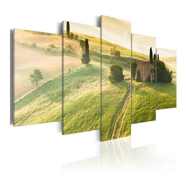 Green Tuscany többrészes vászonkép, 100 x 50 cm - Artgeist