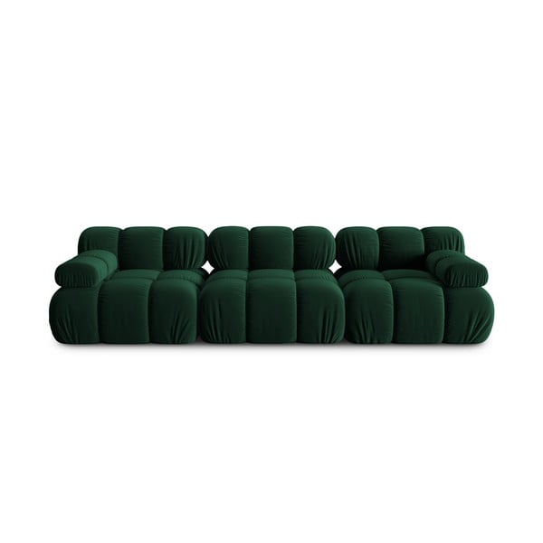 Zöld bársony kanapé 282 cm Bellis – Micadoni Home