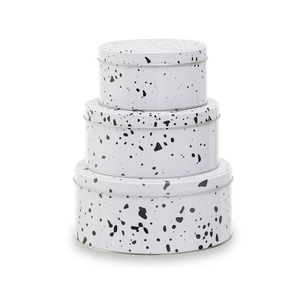 Süteménytartó fém doboz szett 3 db-os Speckled – Premier Housewares-image-2