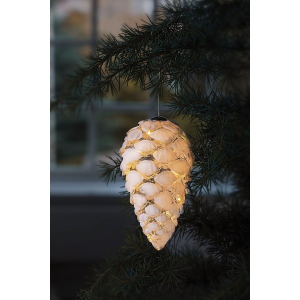 Fehér függő karácsonyi fénydekoráció ø 7 cm Celina – Sirius-image-1