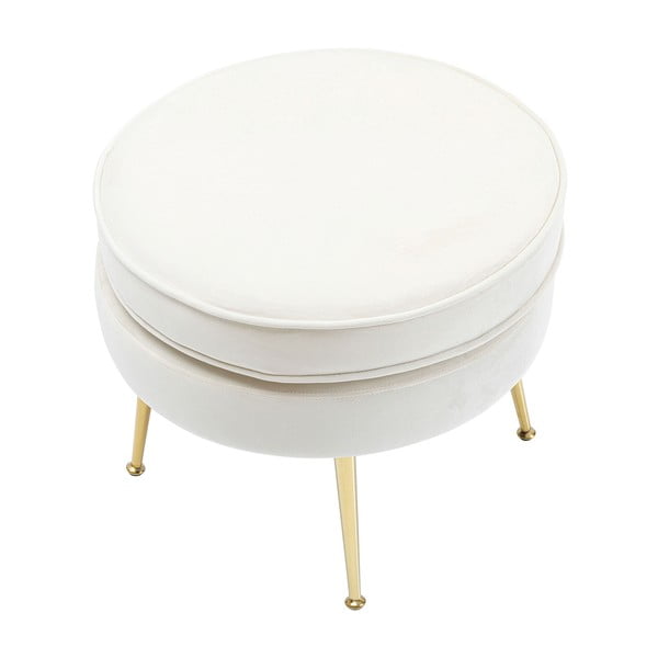 Fehér bársony lábtartó Water Lily – Kare Design-image-1