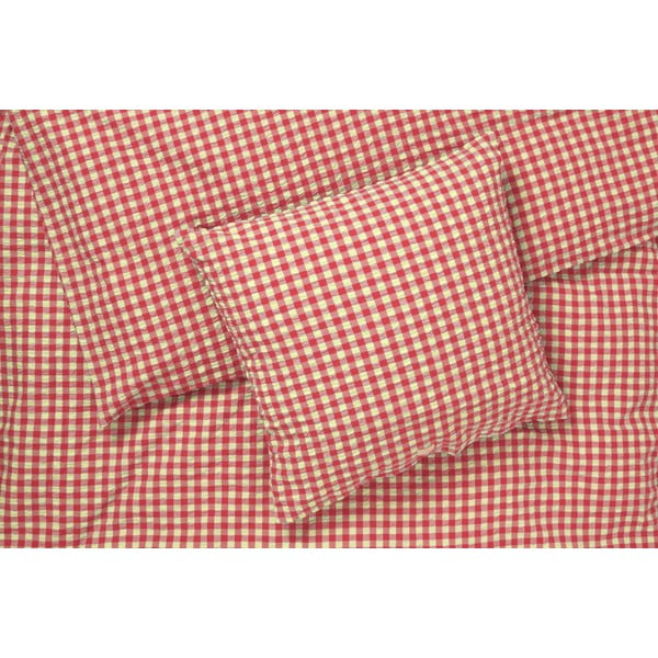 Piros-sárga kétszemélyes hosszabbított krepp ágyneműhuzat 200x220 cm Bæk&Bølge – JUNA-image-3
