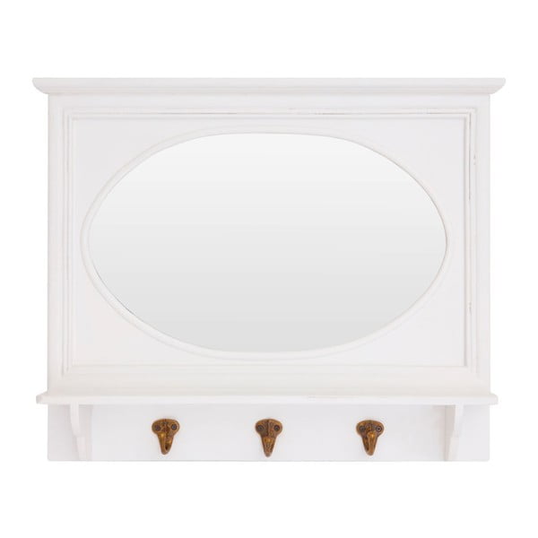 Fali tükör polccal és fogassal 53x43 cm Whitley – Premier Housewares