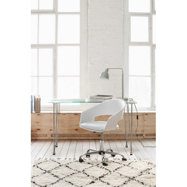 Íróasztal üveg asztallappal 60x120 cm Rondo – Bizzotto-image-3