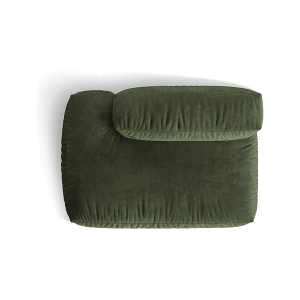 Zöld bársony kanapé modul (bal oldali) Martina – Micadoni -image-3