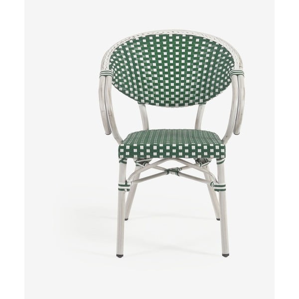 Marilyn zöld-fehér kültéri szék - Kave Home-image-2