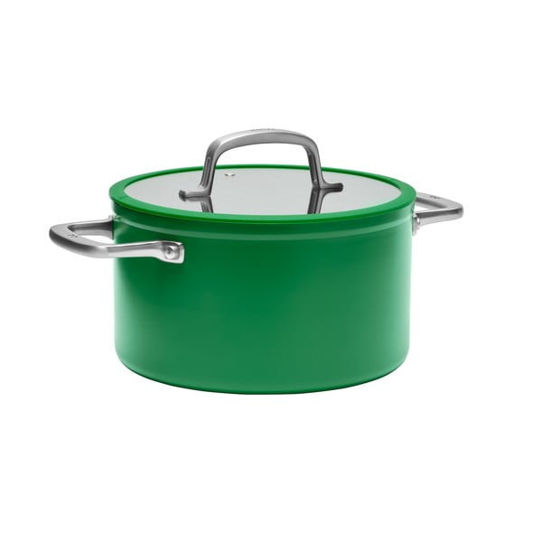 Indukciós tűzhelyhez alkalmas edény fedővel-kerámia felülettel 5,5 l Meda 3.0 – FABINI