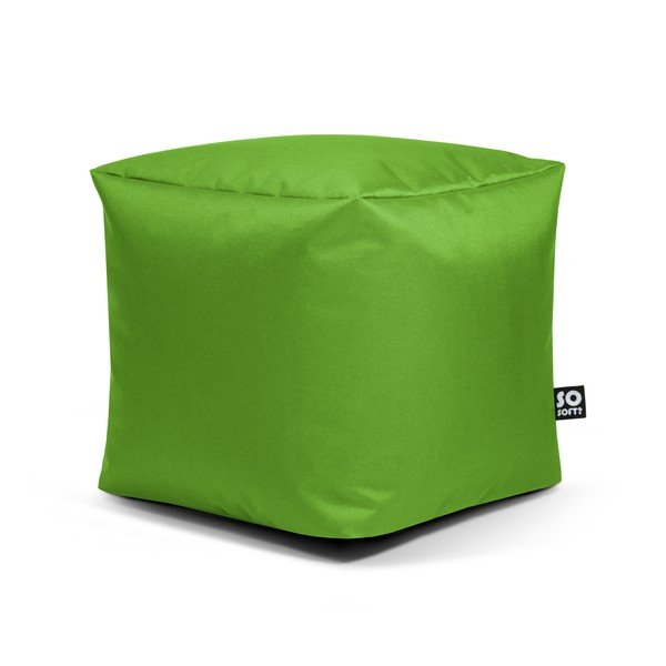 Zöld gyerek babzsákfotel Cube M – So Soft?