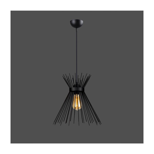 Fekete fém függőlámpa Izmir – Squid Lighting-image-1