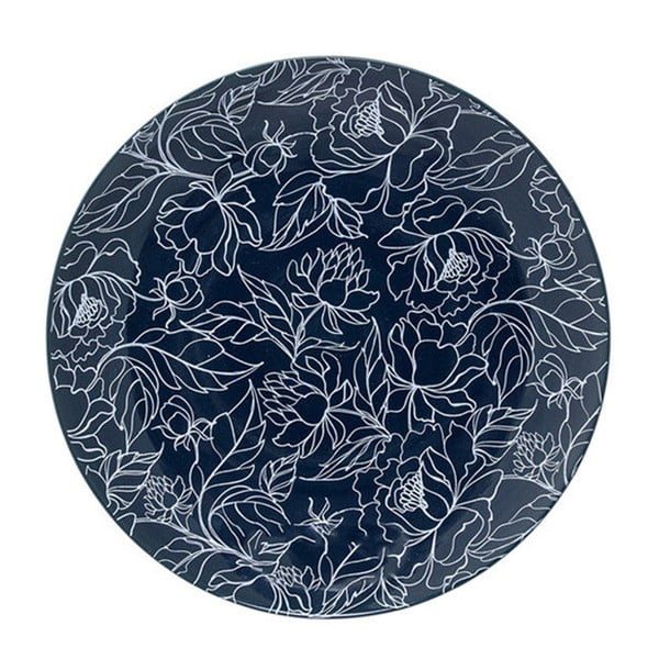 Fleur sötétkék kerámia tányér, ⌀ 20 cm - Bloomingville
