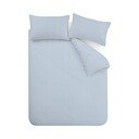 Kék kétszemélyes háromrészes ágyneműhuzat 200x200 cm Epping Textured Stripe – Catherine Lansfield