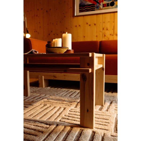 Világos natúr színű borovi fenyő dohányzóasztal 50x80 cm Tuck – Karup-image-1