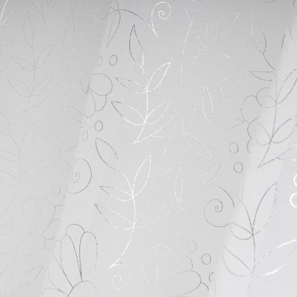 Fehér-ezüstszínű fényáteresztő függöny 140x260 cm Pucka – Casa Selección-image-3