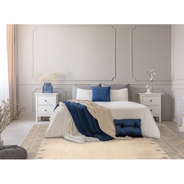 Bézs gyapjú szőnyeg 133x180 cm Decori – Agnella-image-1