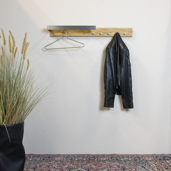 Ezüstszínű-natúr színű fém fali fogas Noa – Spinder Design-image-2