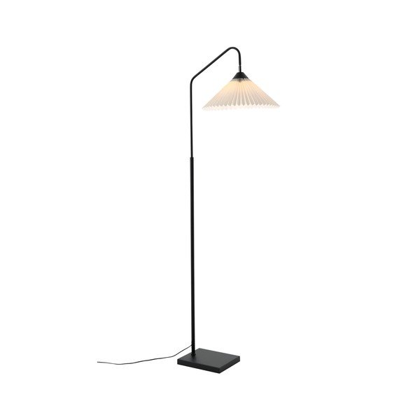 Fekete-krémszínű textil állólámpa hajlítható szerkezettel (magasság 155 cm) Kate – Ellos Home-image-3