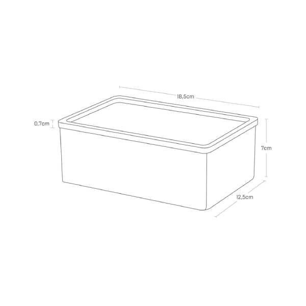 Fekete fedeles tárolódoboz 18,5x12,5x7 cm Rin – YAMAZAKI-image-3