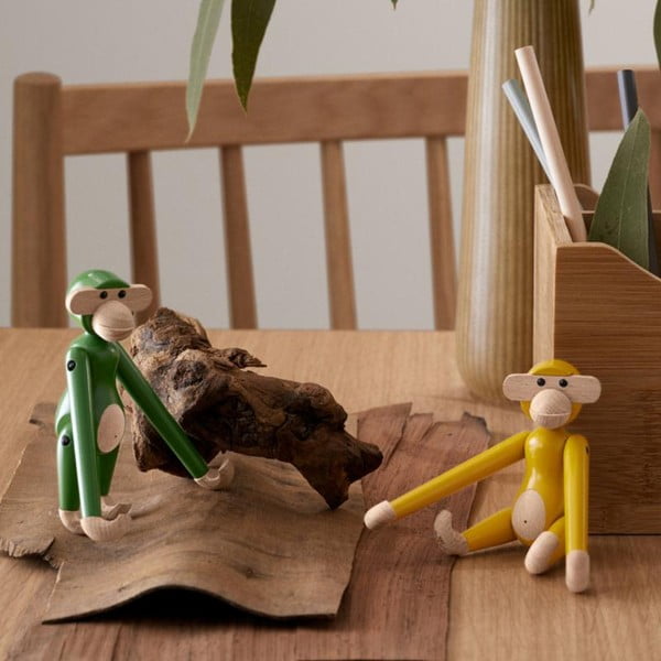 Tömörfa szobor (magasság 9,5 cm) Monkey Mini – Kay Bojesen Denmark-image-2