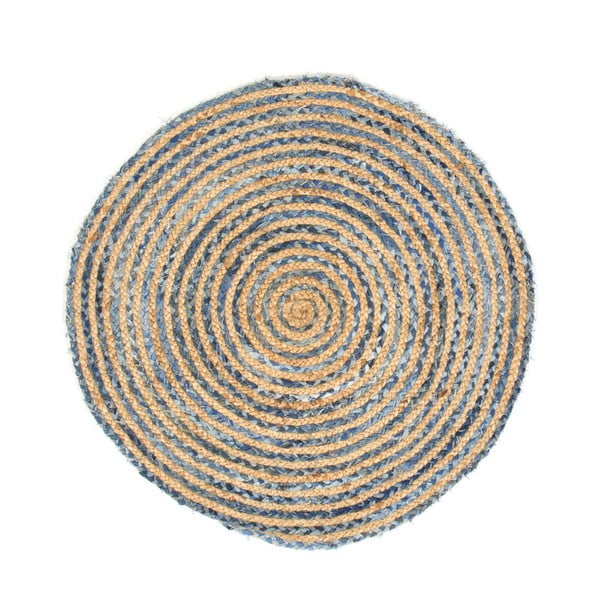 Rondo szürke-barna kenderrost szőnyeg, ø 140 cm - Cotex