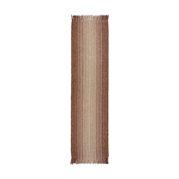 Piros kétoldalas kézi szövésű jutakeverék futószőnyeg 60x230 cm Jute Ombre Red – Flair Rugs