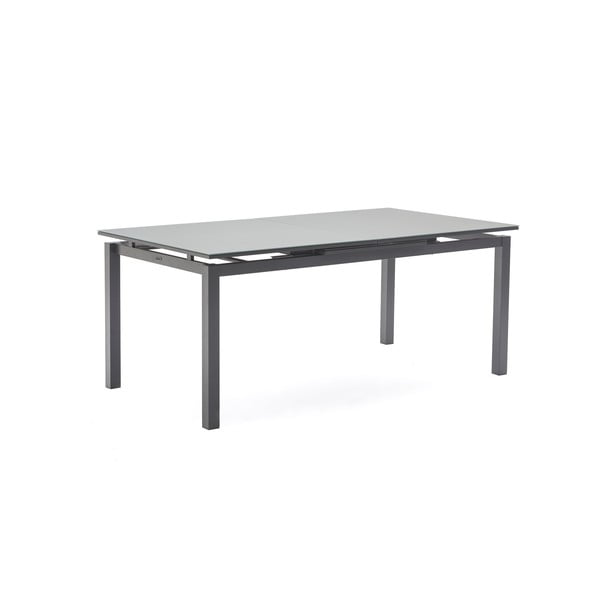 Zephyr sötétszürke összecsukható kerti asztal, 8-10 személyre, hossz 180/240 cm - Ezeis