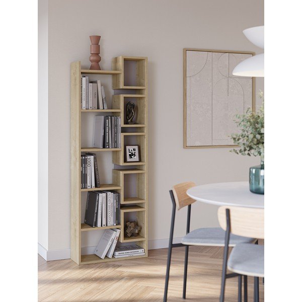 Könyvespolc tölgyfa dekorral 60x168,5 cm Eladi – Marckeric-image-1