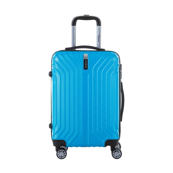 Rozalina türkizkék görgős bőrönd kódolható zárral, 44 l - SINEQUANONE