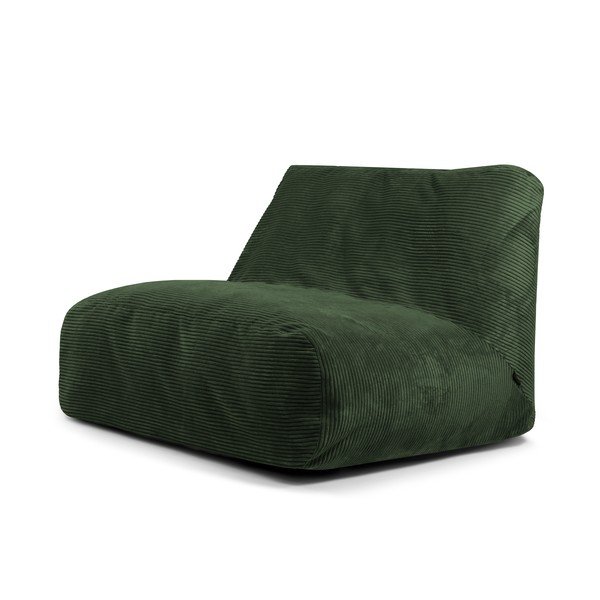Zöld kordbársony babzsákfotel Sofa Tube – SLOWDOWN
