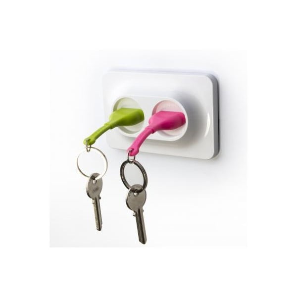 Double Unplug fogas zöld és rózsaszín kulcstartóval - Qualy&CO