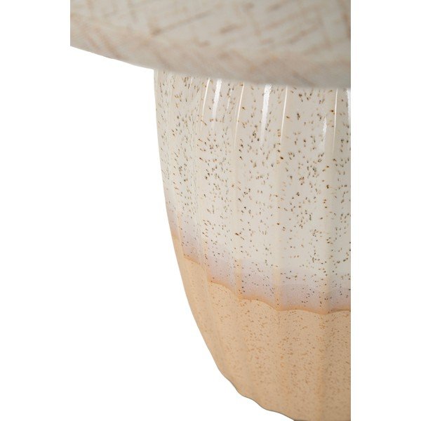 Krémszínű kerámia asztali lámpa textil búrával (magasság 44 cm) Japandi – Mauro Ferretti-image-4