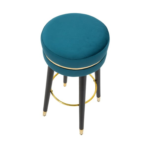 Türkiz kárpitozott bárszék (ülésmagasság 74 cm) Paris – Mauro Ferretti-image-2