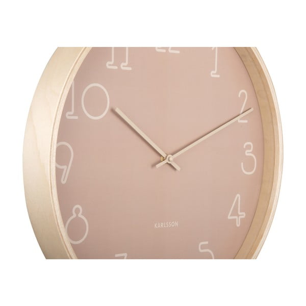 Sencillo rózsaszín falióra, ø 40 cm - Karlsson-image-4