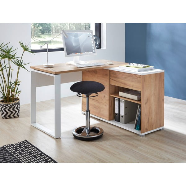 Íróasztal tölgyfa dekorral 120x117 cm Lioni - Germania-image-2