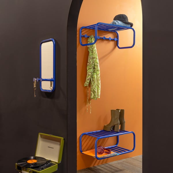 Kék fém fogas panel 35x60x11 cm Retro – Spinder Design-image-1