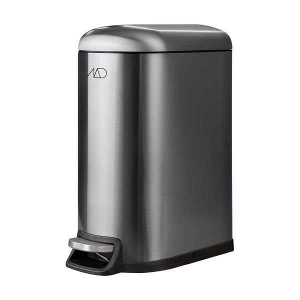 Ezüstszínű rozsdamentes acél pedálos szemetes 10 l Wather – Mette Ditmer Denmark
