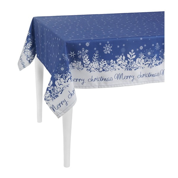Honey kék asztalterítő karácsonyi motívummal, 140 x 140 cm - Apolena