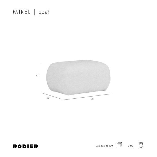 Világosszürke buklé lábtartó Mirel – Rodier-image-4