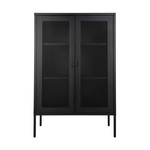 Fekete fém tálalószekrény 80x120 cm Melbourne – House Nordic-image-1