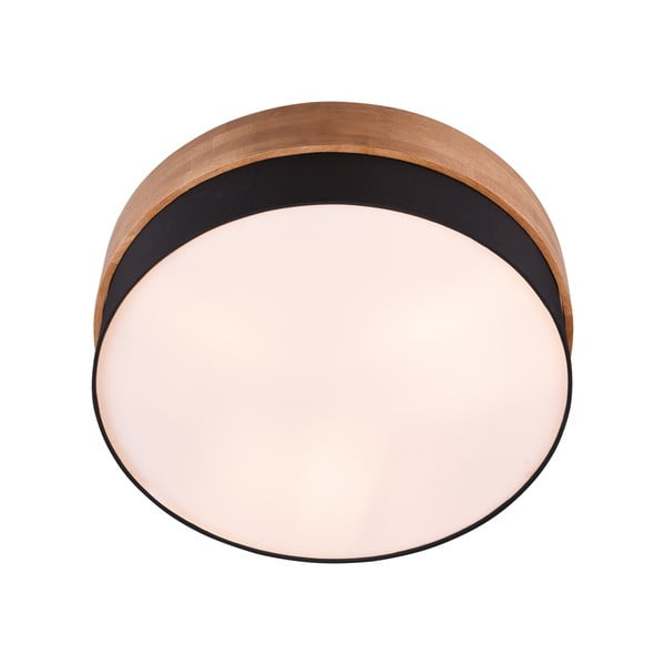 Fekete-natúr színű mennyezeti lámpa textil búrával Seasons – Trio-image-3