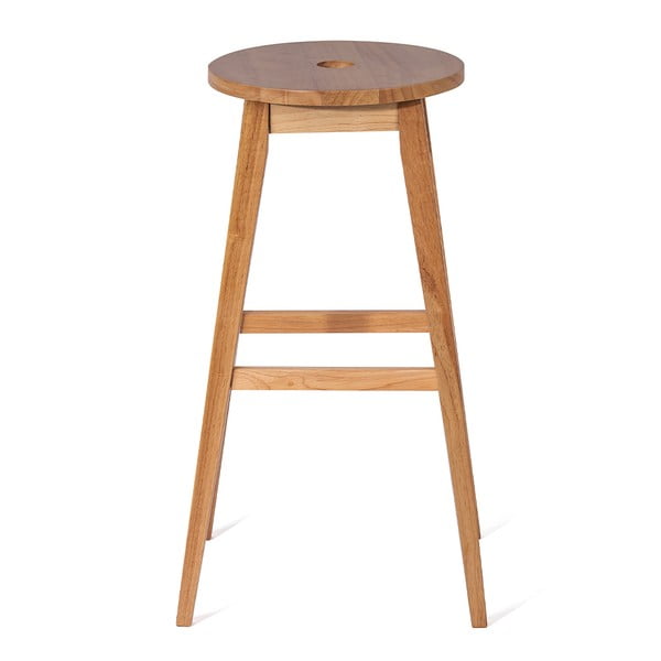 Natúr színű kaucsukfa bárszék (ülésmagasság 75 cm) Club – Bonami Essentials-image-1