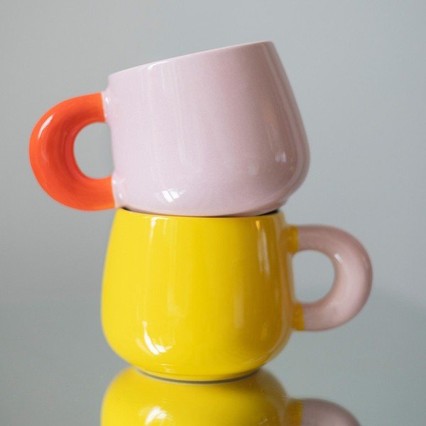 Sárga new bone china bögre 470 ml Coco – ONA-image-3