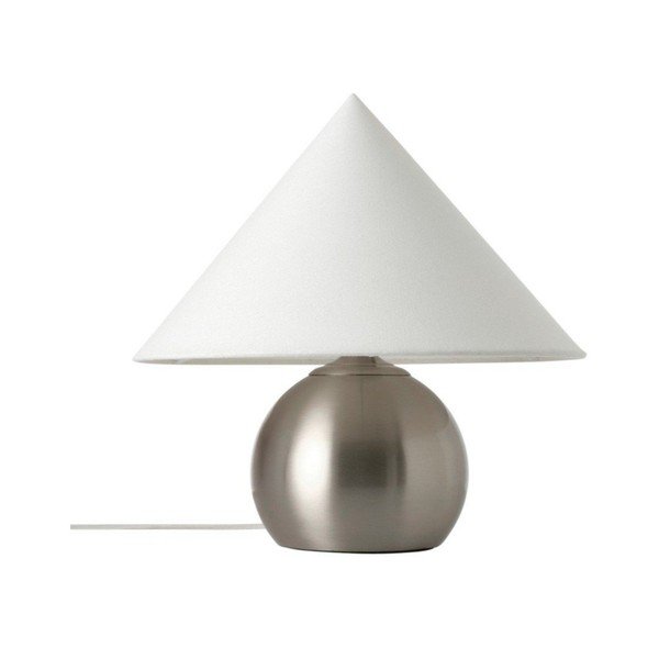 Fehér-fényes ezüstszínű textil asztali lámpa (magasság 38 cm) Connie – Ellos Home