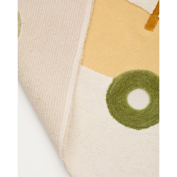 Elefántcsont színű pamut gyerek szőnyeg 90x150 cm Pecky – Kave Home-image-4