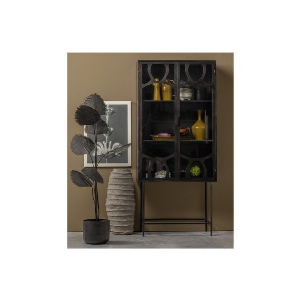 Antracitszürke fém tálalószekrény 81x181 cm Gracious – BePureHome-image-1