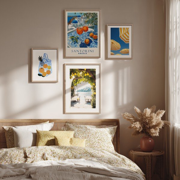 Nyomtatott keretezett kép 50x70 cm Santorini – Styler-image-2