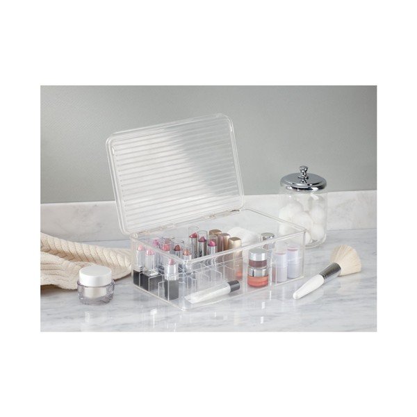 Clarity Lipstick & Cosmetic Box kozmetikum rendszerező, 27,5 x 18,5 x 9,5 cm - InterDesign-image-2