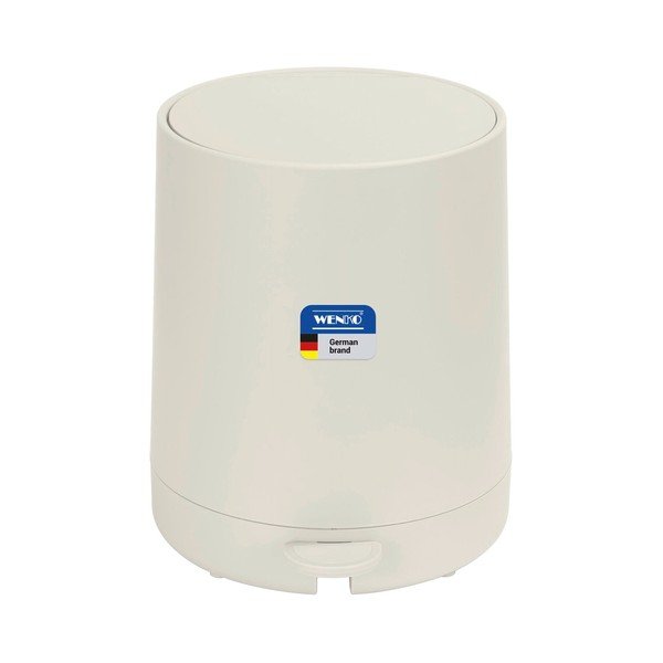Krémszínű műanyag pedálos szemetes 5 l Fablo – Wenko-image-3