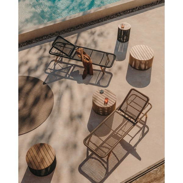 Kerek kerti dohányzóasztal akácfa asztallappal ø 70 cm Dandara – Kave Home-image-2