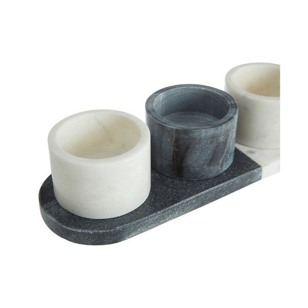 Marble 3 db fehér-szürke márvány tálaló tál - Premier Housewares-image-3